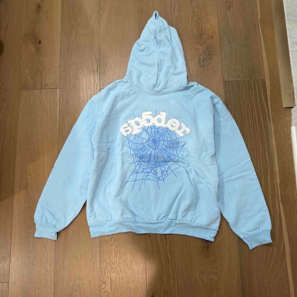 Light Blue Graphic Hoodie